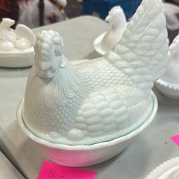 Boyd Milk Glass Large Hen On Nest