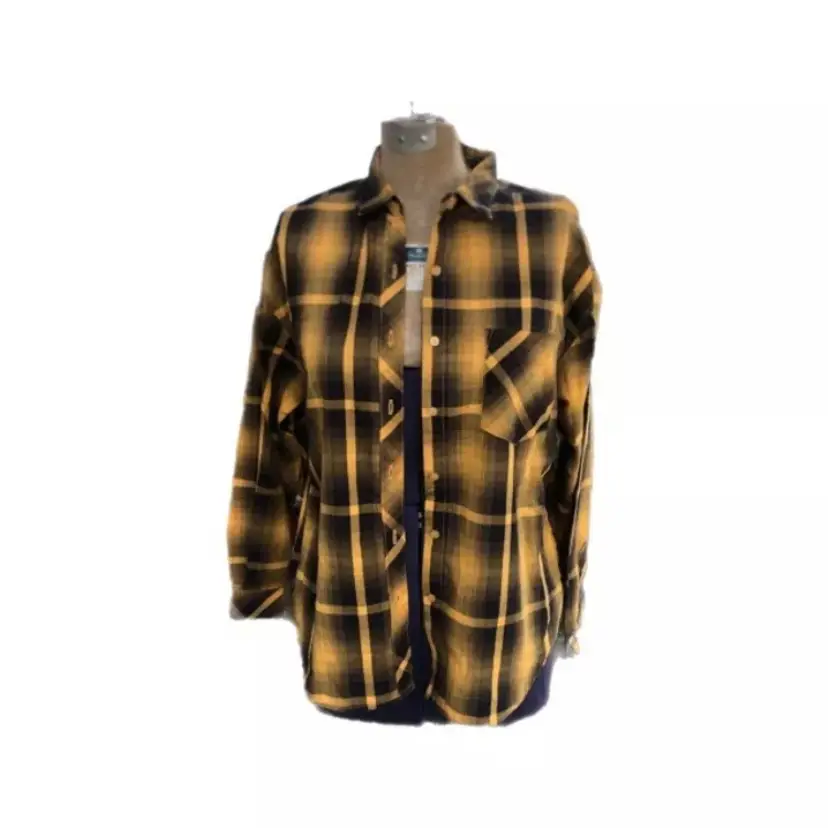 Vintage 1980's Casual Code Yellow Button Up Size 14 Fits M/L