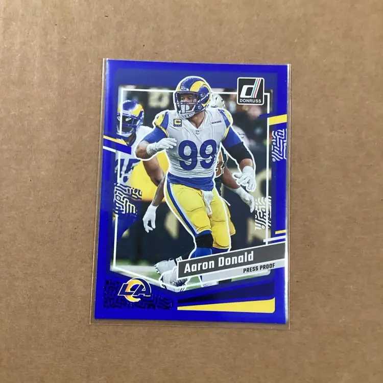 2023 Donruss Press Proof Blue Aaron Donald Los Angeles Rams #162