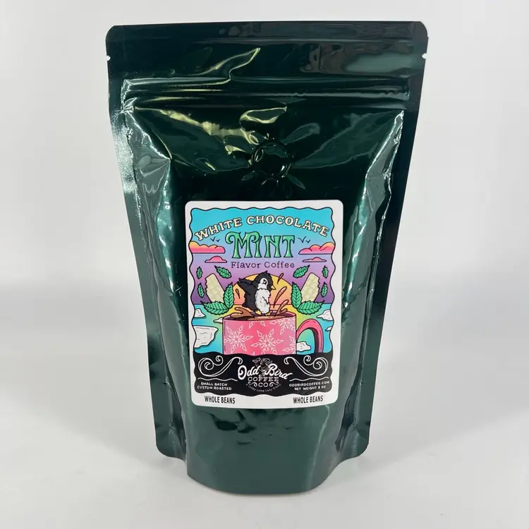 WHOLE BEAN White Choco Mint Odd Bird Coffee Co. 8oz Bag