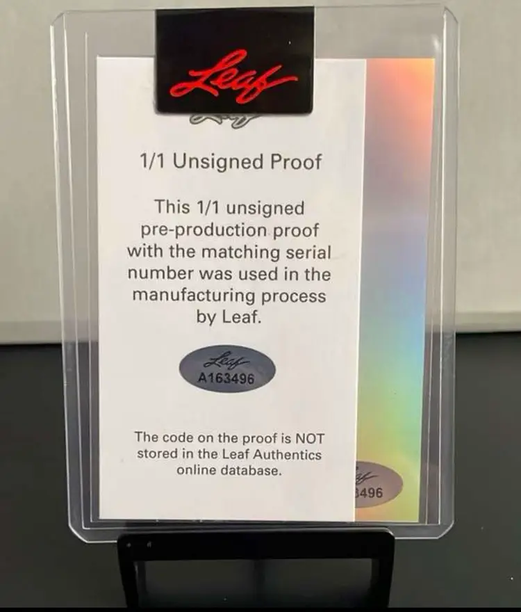 2023 Leaf Sideline Painting Rachee Rice Pre-production Proof /1