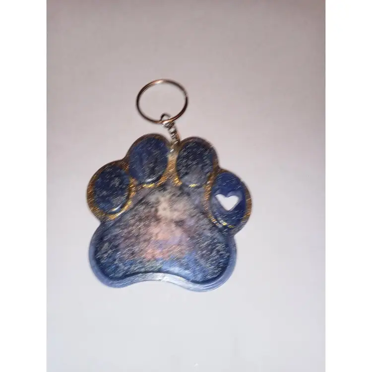 Dog Print Resin Keychain