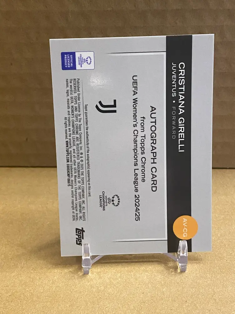 2024/25 Topps Chrome Christiana Girelli Blue Auto 52/150