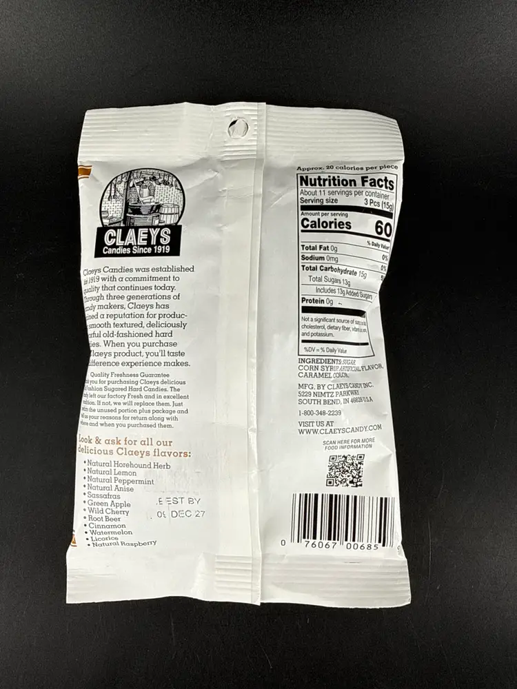 Claeys Old Fashioned Hard Candies "Root Beer" 6oz