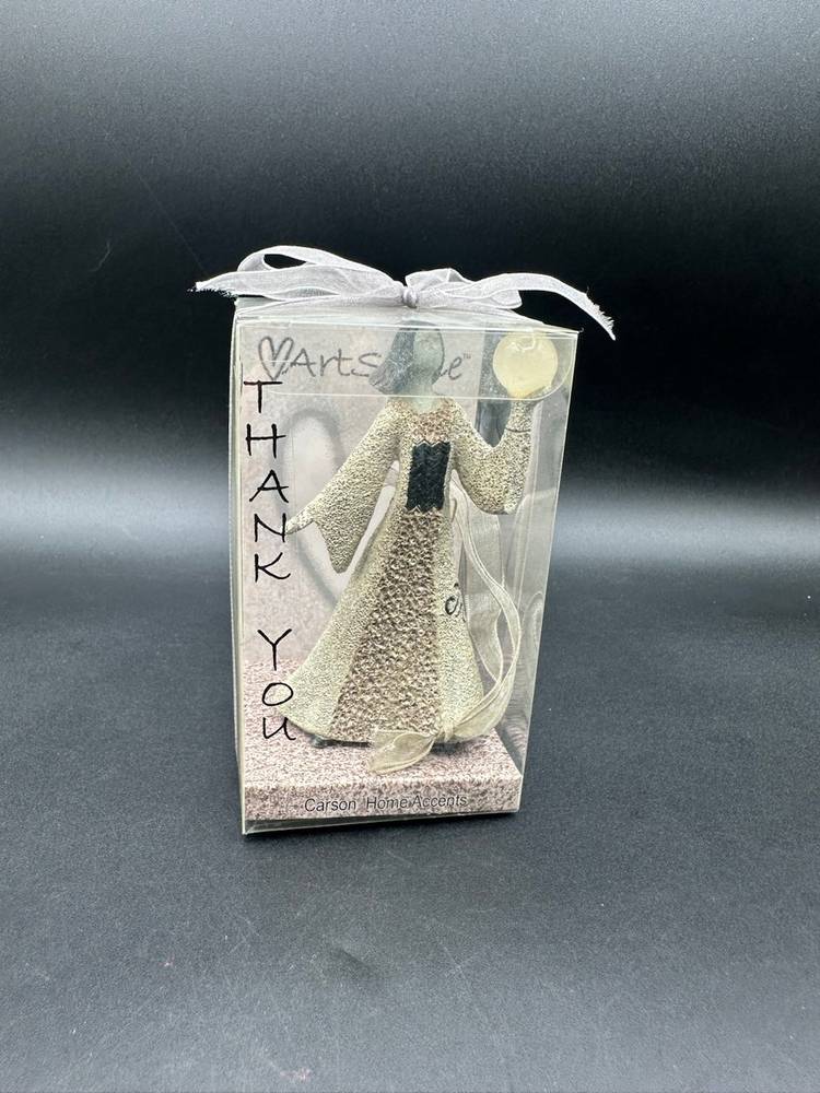 ArtStone by Carson Angel Figurine With UV Glow In The Dark Sphere, NIB