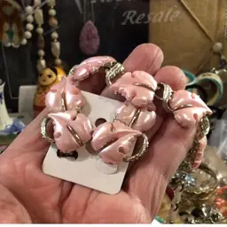 #02 - multi color thermoset bracelet and matching earrings