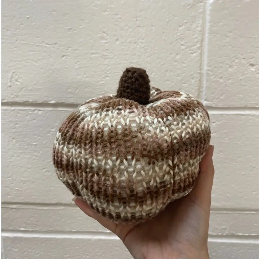Variegated Brown and White Pumpkin 6 1/2” X 4 1/2”
