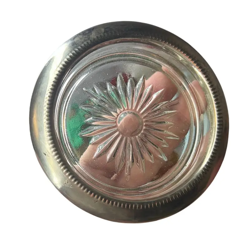 Silver plated Glass Coasters Mark Hong Kong