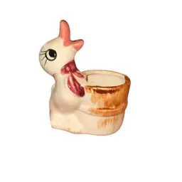 Anthropomorphic Duck Ceramic Toothpick Holder Or Planter Made In Japan