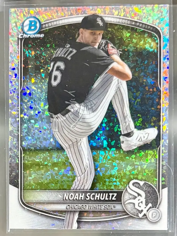 2025 Bowman Chrome Noah Schultz Prospect Mini Diamond Refractor Parallel Chicago White Sox