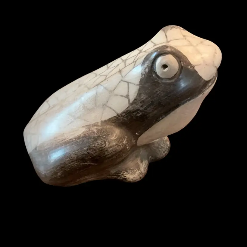 Vintage 1991 Signed Micol Uruguay Ceramics Frog 3”c 4.5”