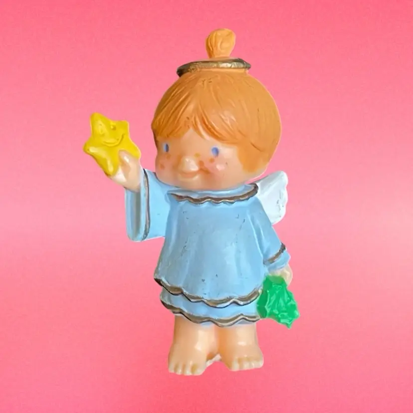 Hallmark Merry Miniatures Katybeth Angel Christmas Figurine 1986 Star Holly VTG