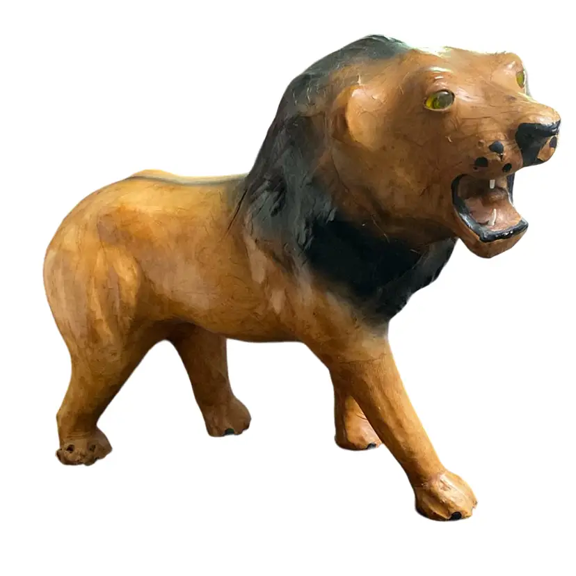 Vintage Lion Leather Wrapped 