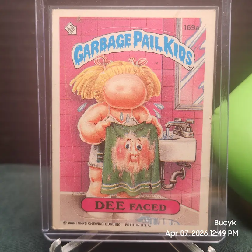 1986 Garbage Pail Kids - DEE Faced #169a