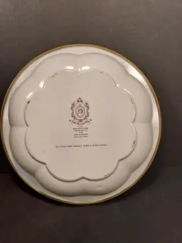 Daher Metal Tray 10" Round England Floral Vintage 1971