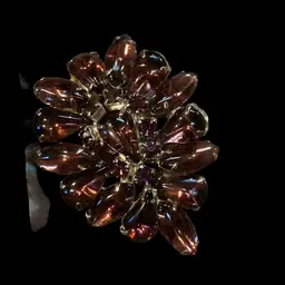 Vintage Purple Rhinestone Brooch
