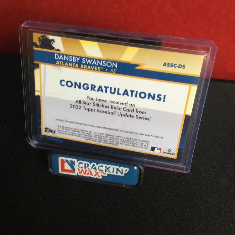 Dansby Swanson 2022 Topps Update All-Star Stitches Atlanta Braves 
