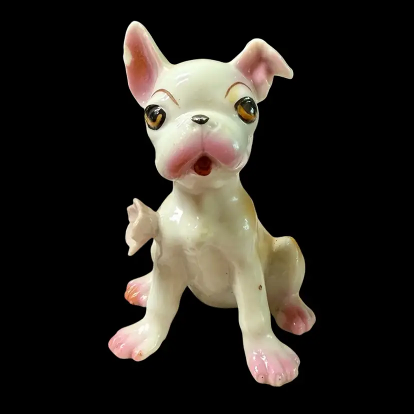 Porcelain French Bulldog Figurine - Japan