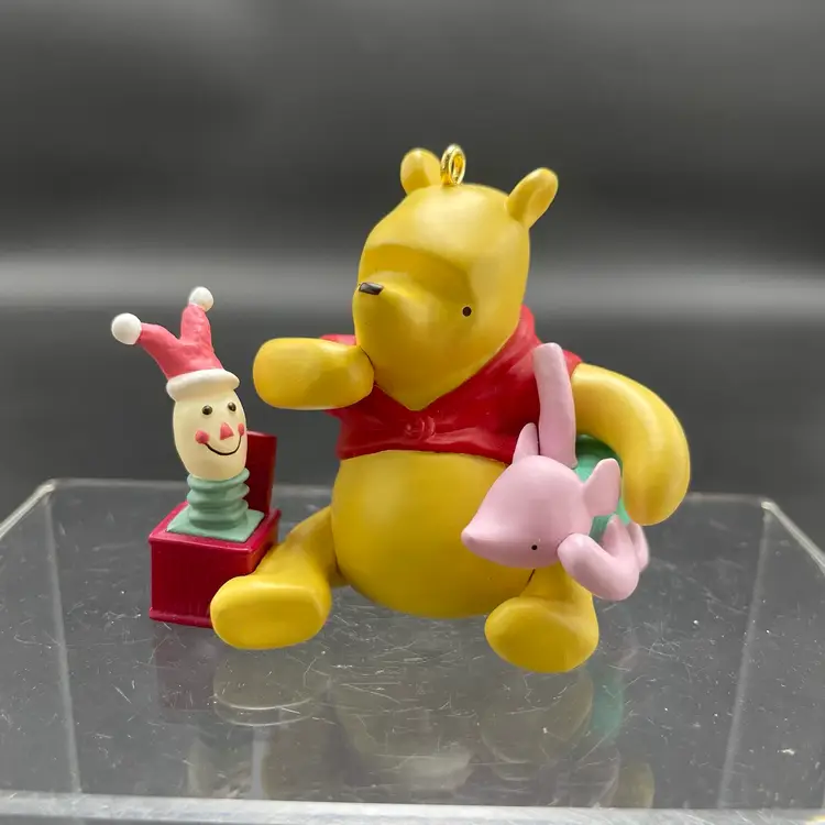Hallmark Classic Pooh Collection Piglet's Jack In The Box Christmas Ornament