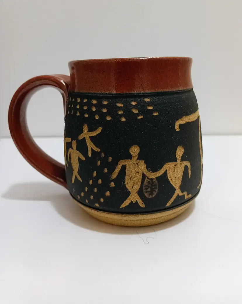 Dick Masterson Handmade Petroglyph Studio Pottery Mug