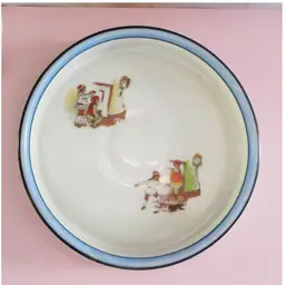 1920s Noritake Porcelain – Hand Painted Nursery Scene For Decor Only