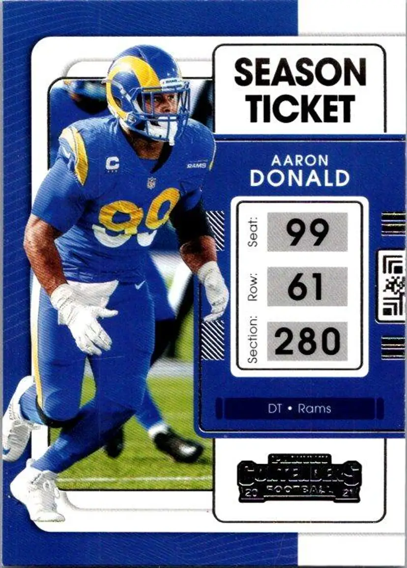 Aaron Donald Season ticket 2021 Panini contenders
