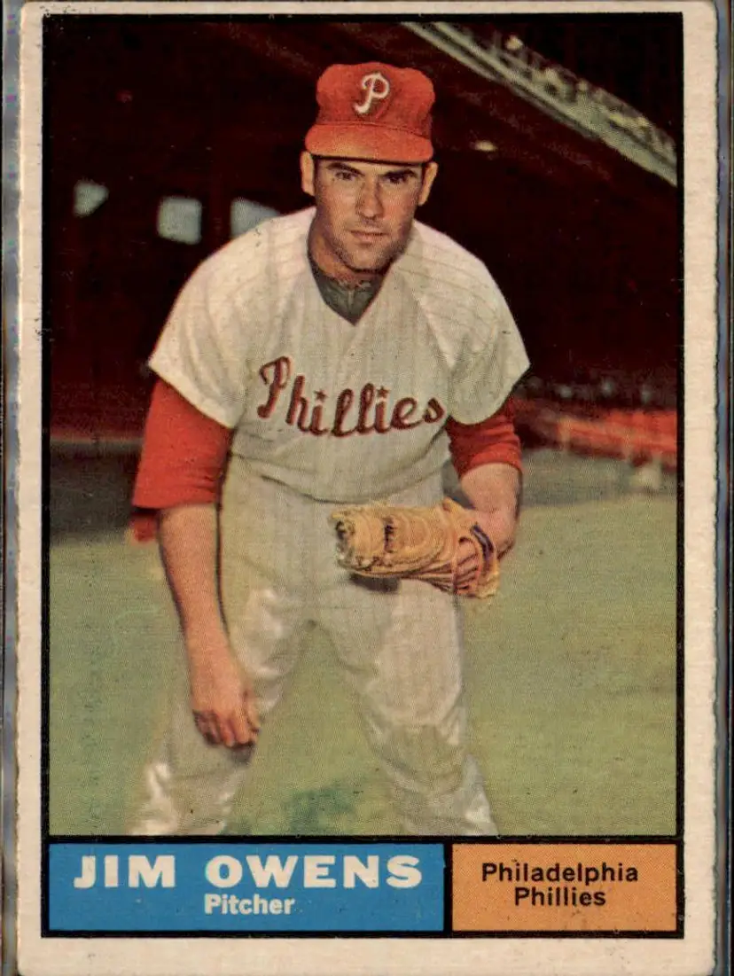 1961 Topps #341 Jim Owens - ( ) - Philadelphia Phillies