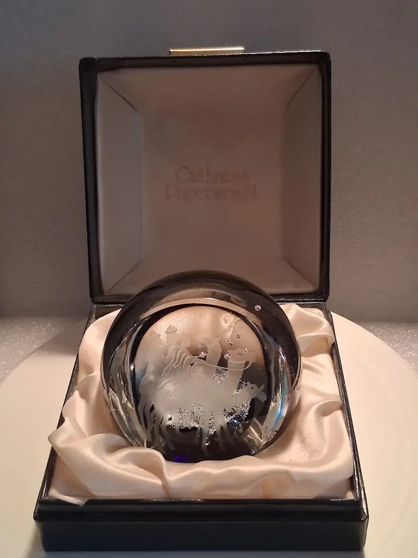 SCARCE 1979 CAITHNESS SCOTLAND, Helen McDonald, "Journey of the Wise Men" Limited Edition Signed, MAGNUM Paperweight w/BOX!