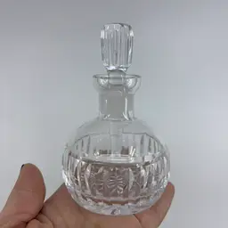 Crystal Perfume Bottle Waterford Style 4.5”