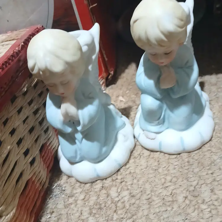 Vintage girl candle holders