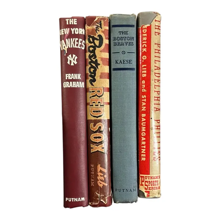 47. Lot of 4 1950’s Baseball Team Books Including Lieb Phillies & Red Sox, Plus Yankees & Boston Braves