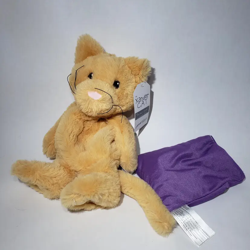 Lavender Life Co. 13" Xander Marmalade Cat Plush Therapy Comfort Microwavable