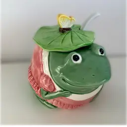 Otagiri Mary Ann Baker FROG Sugar Bowl with Spoon