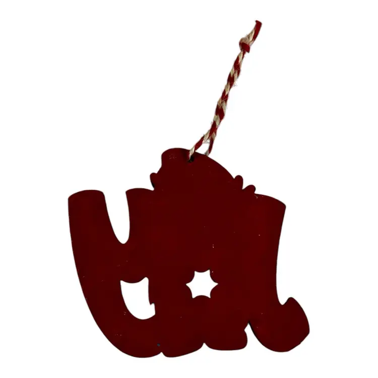 Joy Gnome Hand Painted Christmas Ornament Wreath Tree