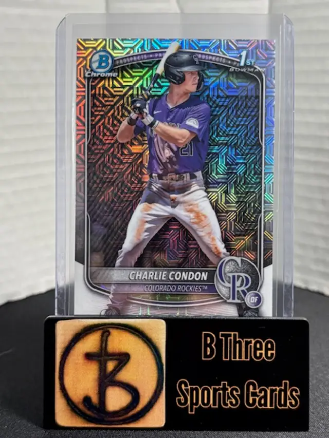 CHARLIE CONDON 2025 Bowman Chrome Mega Mojo Refr 1st Bowman #BCP75 Rockies A1242