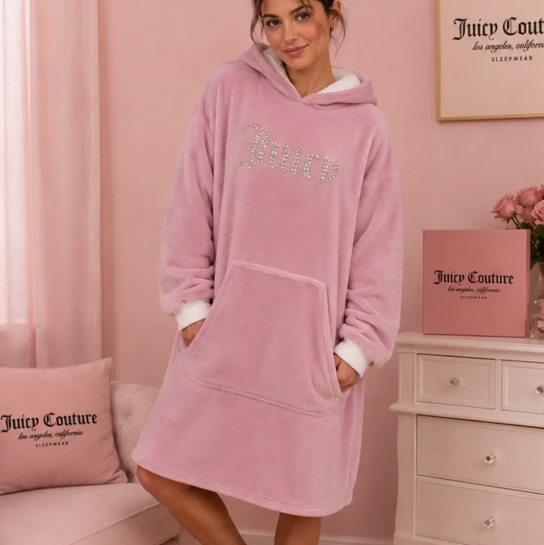 Juicy Couture Pink 34" Cozy Lounger Sleepwear