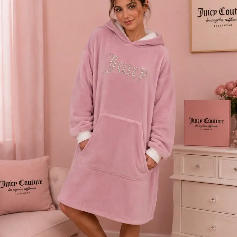 Juicy Couture Pink 34" Cozy Lounger Sleepwear