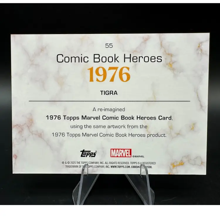 2025 Marvel Comic Book Heroes 1975 Golden Anniversary - Tigra 117/199 Gold Mini