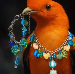 DUCK POND MURANO GLASS & GEMSTONE SET