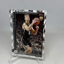Danny Wolf 2025 Topps Basketball Parallel Rookie Card Brooklyn Nets
