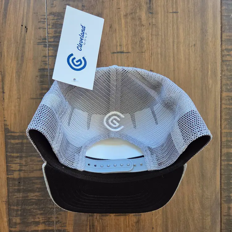 Cleveland Golf Trucker Hat Grey on Grey Adjustable Snap Back NWT