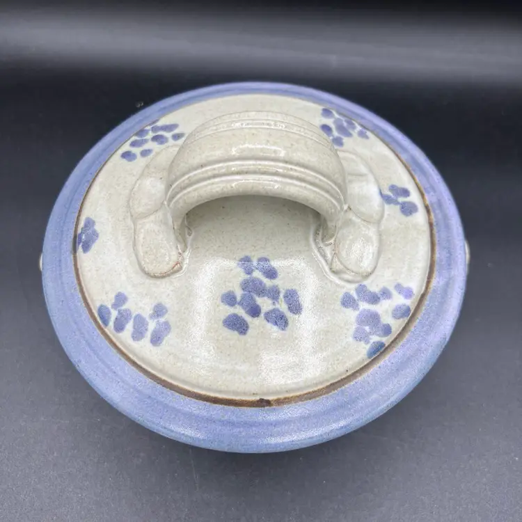 Studio Art Pottery Serving Bowl W/Lid Signed Reynolds 