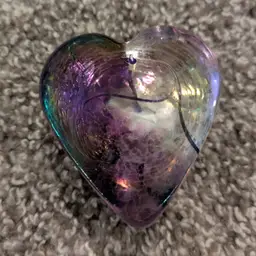 Robert Held signed RHAG purple heart swirl paperweight