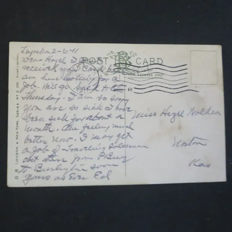 Antique Postcard Posted 1911 Personal Message