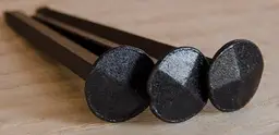 Clouterie Rivierre Forged Square Shanked Nails - Black Diamond Head  50mm (2")