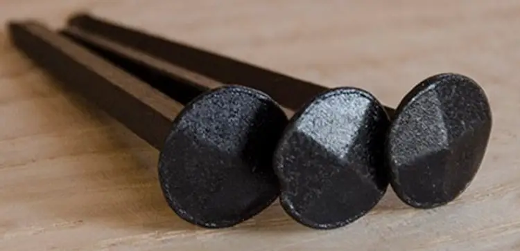 Clouterie Rivierre Forged Square Shanked Nails - Black Diamond Head 50mm (2")