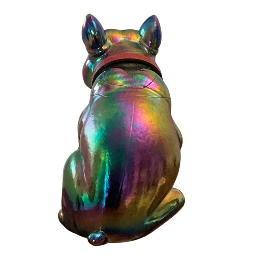 Niknax · Rare Westmoreland Carnival Glass Bulldog Figurine 7”x 4 1/2”
