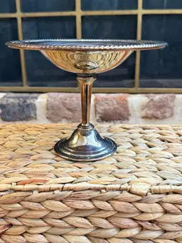Vintage Silver-Plated Compote Dish – Pedestal Candy Dish or Dessert Stand