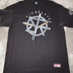 WWE Authentic Mens Kingslayer Seth Rollins Black T-Shirt Short Sleeve Size XL