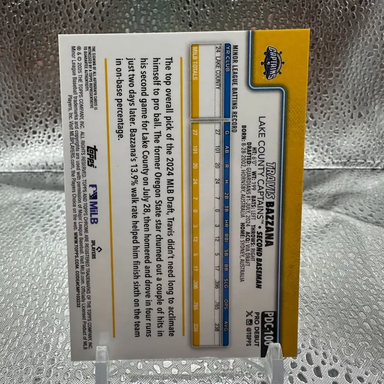 Travis Bazzana Cleveland Guardians Auto /99